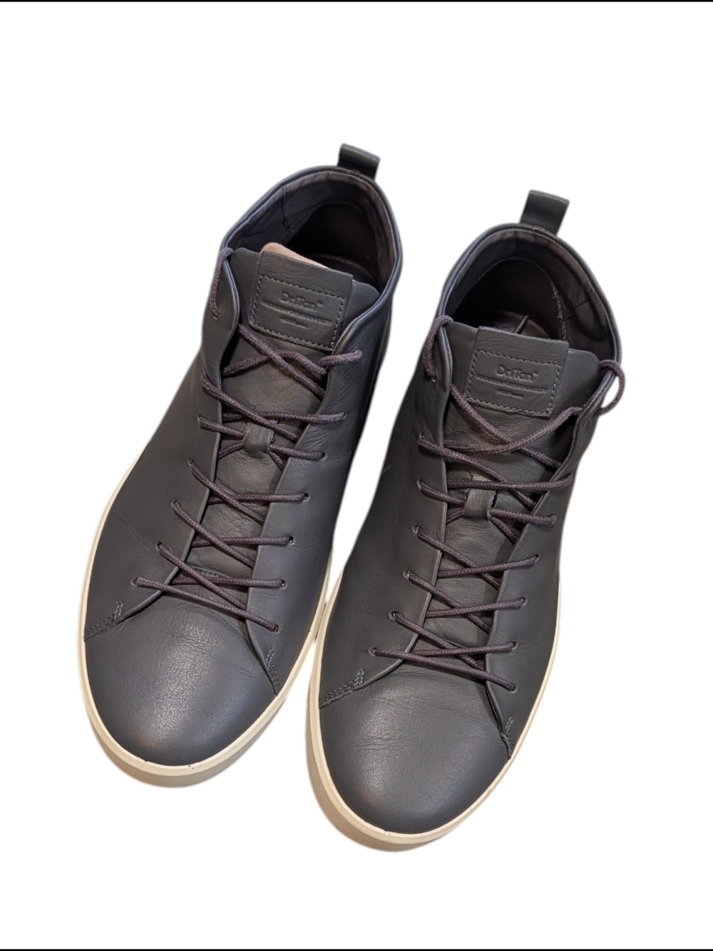 Ecco Mens Soft Leather Chukka Boots Size 44 US 10 Grey Tan Dri